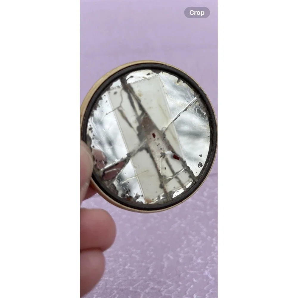 Rare Antique Vintage Celluloid Advertising Pocket Mirror Cascarets